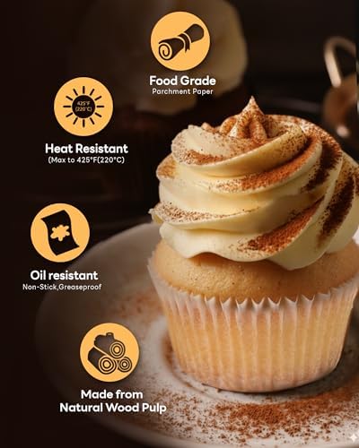 Bake Choice 400pcs White Cupcake Liners for Baking, Mini Muffin Liners