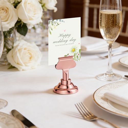 Urban Deco Roseold Table Number Holders, 16 Pack Weighted Place Card Stands