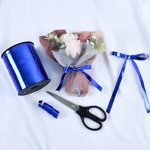 TONIFUL 250 Yards Blue Curling Ribbon 10mm Wide Balloon String DIY Decor