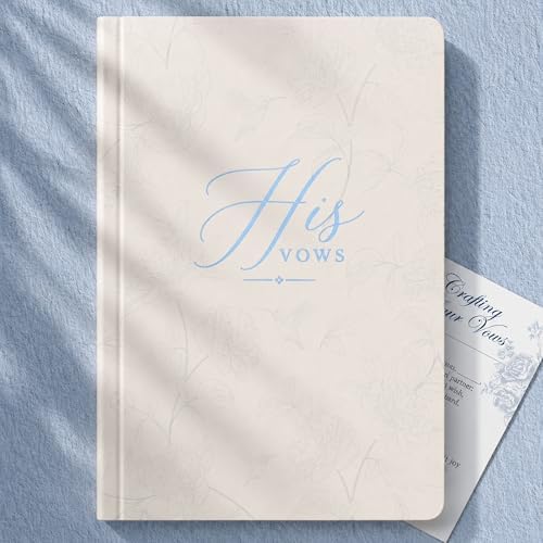 Vow Books His and Hers, Wedding Vow Books Set of 2 for Bride and Groom, 4 x 6 Inches Personalized Notebook for Ceremony Promises, Floral Keepsake Journals, His and Hers Gifts, Wedding Must Haves 2026