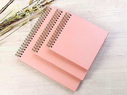 potricher 12 x 12 Inch Large DIY Scrapbook Photo Album 80 Pages, Pink