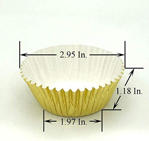 Shiny Gold Foil Cupcake Liners Standard Paper Baking Cups for Wedding, Party and More, 120-Count