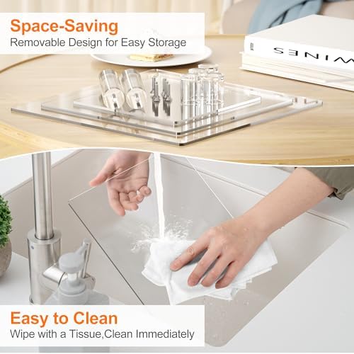 Clear Square Cupcake Stand 3 Tier Acrylic Cupcake Display Tower with Base
