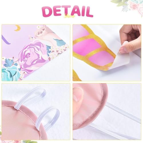 WERNNSAI Pin The Horn on The Unicorn Rainbow Birthday Party Games for Kids