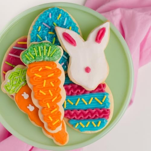 Sweets Indeed Cookie Cutters with Sprinkle Mix & Candy Eyeballs – 2 oz Sprinkles, Food-Safe Cookie Cutters, Baking & Decorating Kit (Easter)