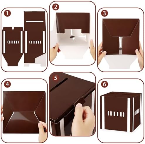 Hxezoc Football Card Box Sports Party Favors Post Box Cardboard Receiving Money Holder for Football Theme Wedding Reception, Baby Showers, Anniversary, Birthday Party, Table Centerpiece Decorations