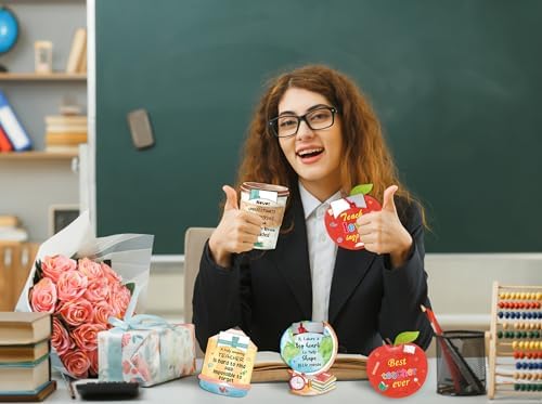 HEYINSHEN 24Pcs Teacher Gifts Card Holder Cute Teacher Appreciation Gift Card Holders Bulk Graduation Gift Card Sleeves End of School Year Gift Card From Students End of The Year Appreciation Gifts