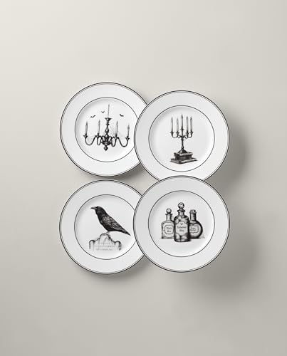 Lenox Vintage Halloween Porcelain Dessert Plates, Set of 4