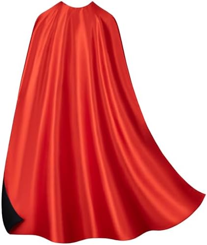Adult Superhero Cape & Mask Set - Double-Sided Super Hero Capes and Masks for Men Women Dress-Up Parties