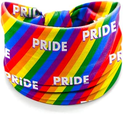 winthrop 4 Pcs Rainbow Pride Headbands for Women & Men – LGBTQ+ Love is Love Wide Stretch Hair Bands – Colorful Festival Yoga Sports Head Wraps for Gay Pride Parade & Daily Wear