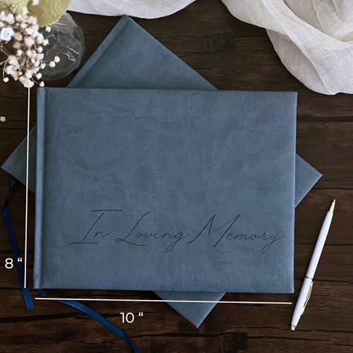 Funeral Guest Book for Celebration of Life Memorial Service with Table Sign