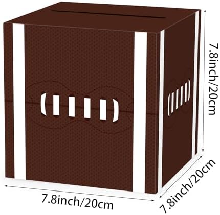 Hxezoc Football Card Box Sports Party Favors Post Box Cardboard Receiving Money Holder for Football Theme Wedding Reception, Baby Showers, Anniversary, Birthday Party, Table Centerpiece Decorations