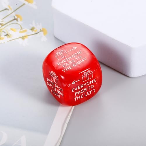 Christmas Games Dice for Women Men Santa Swap Gift Exchange Dice Exchange Dice Games for Adults Christmas Stocking Stuffers White Elephant Gifts Santa Swap Dice Game for Family Party Gag Gift