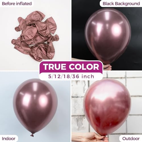 Bezente Copper Latex Round Helium Party Balloons 100 Pack 12 inch