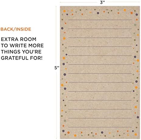 Koko Paper Co Thanksgiving Place Cards with Fill-in Gratitude Cards | Pack of 50 Cards | Printed on Heavy Card Stock.