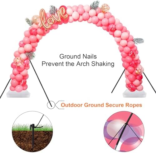 Chamvis Balloon Arch Kit, 9FT Height & 10FT Width Adjustable Balloon Arch Stand Frame Garland Stand: Wedding Baby Shower Birthday Photo Backdrop