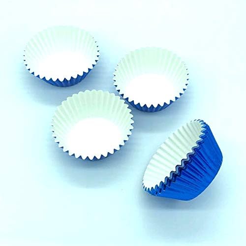Sky Blue Foil Cupcake Liners Standard Paper Baking Cups for Party, Birthday and More, 120-Count