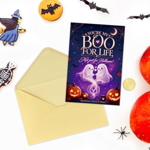 FLYAB Romantic Halloween Card for Boyfriend & Girlfriend - You’re My Boo