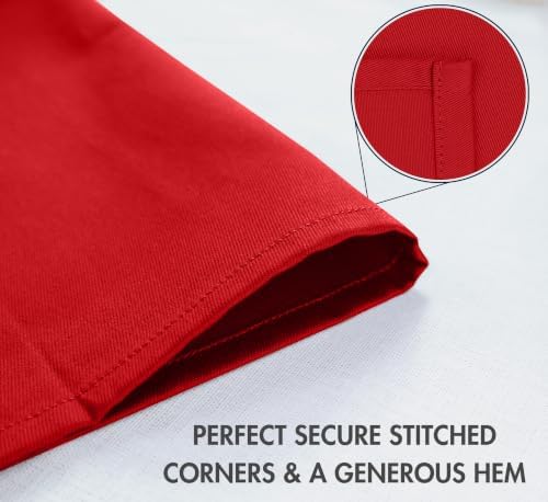 Ruvanti Cloth Napkins Set of 12, Cotton Enrich 18”x18” - Red