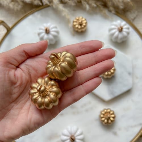 Kate Aspen Fall Decor Mini Gold Pumpkin Place Card Holder (Set of 6), Perfect for Thanksgiving Table Decor, Fall Themed Weddings, Bridal Brunches