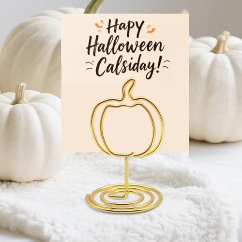 30 Pcs Picture Display,2 Inch Gold Photo Holders,Gold picture Holders for Tables,Table Number Holders，Party supplies for autumn harvest festivals, Halloween, Thanksgiving,Fall Decorations (Style 1)