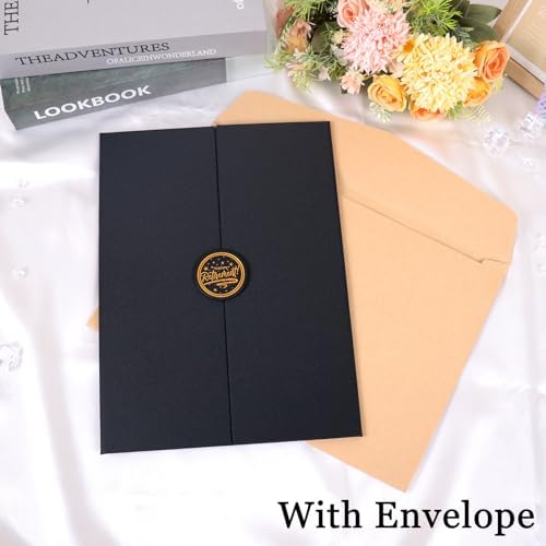 Roetyce Retirement Party Decorations, Black Gold Retirement Guest Book