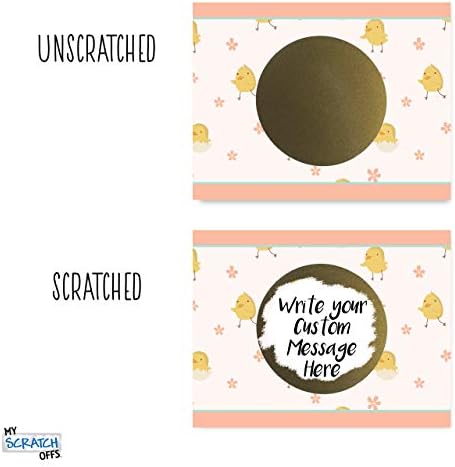 My Scratch Offs Make Your Own DIY Scratch Off ScratchNotes 20 Pack 3x4 Note Cards & Stickers Teacher Rewards Easter Spring Chick Design