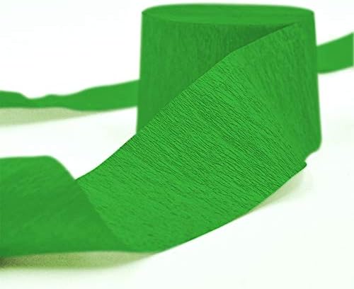 8 Rolls Green Crepe Paper Streamers, Wedding Birthday Baby Shower Christmas Party Decoration, St Patrict's Day Rainbow DIY Supplies, Living Room Bedroom Decor