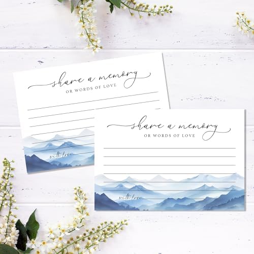 Share A Memory Cards for Celebration Of Life - Set of 50 Memorial Cards for Weddings, Anniversaries, Memorials, Funerals, Birthdays, Graduation, Retirement, Going Away -A05