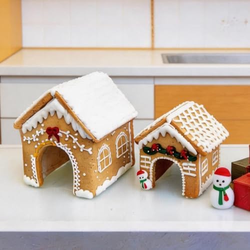 MrCookie Large Gingerbread House Cookie Cutters,8pc Sturdy Stainless Steel.