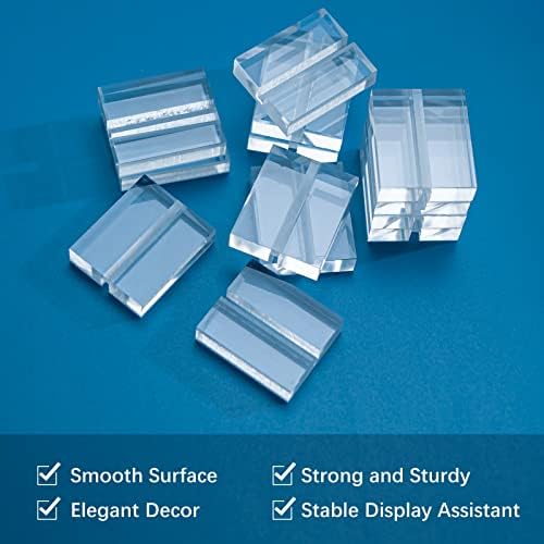 25 Pcs Acrylic Place Card Holder, Card Display Stand Table Number Holders for Table Wedding Menu Office Meeting