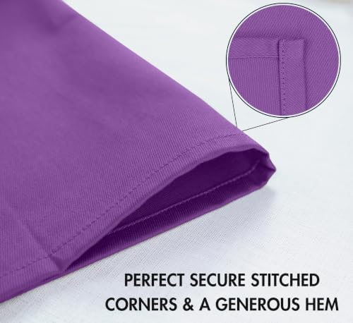 Ruvanti Cloth Napkins Set of 12, Cotton Enrich 18”x18” - Purple