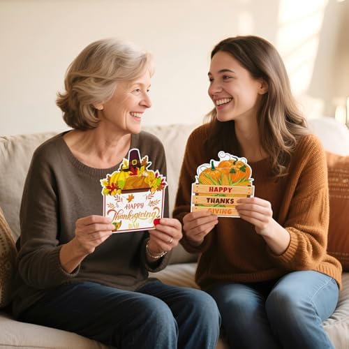 30Pcs Thanksgiving Gift Card Holder Fall Greeting Cards Sleeves