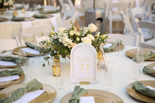 Gold Table Number Holders, Metal Place Card Stands & Picture Holders