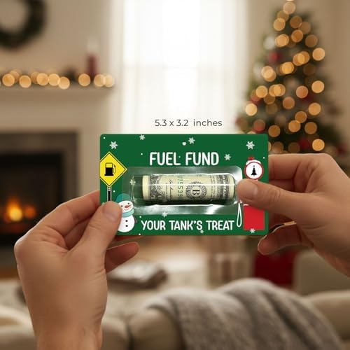 Gas Money Gift Card Holder, Funny Cash Gift Cards, Money Holder for Gifting Cash, Birthday, Graduation, Christmas and Holiday Gag Gifts for Men Women, Stocking Stuffers for Men Women Teens