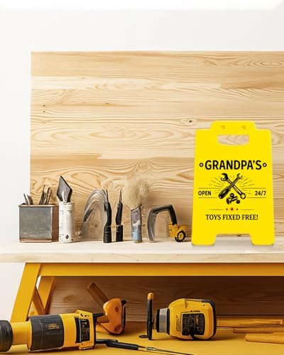 Funny Grandpa Gifts from Grandkids Toys Fixed Free Desk Sign for Grandpa