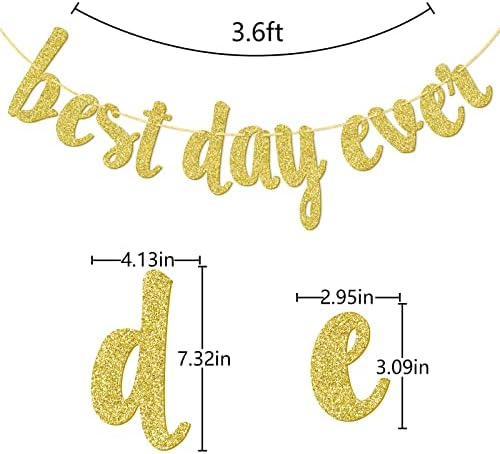 Qttier Best Day Ever Banner, Wedding Banner