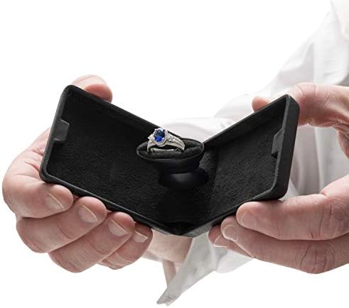 Noble Pack Pop the Question Ring Box - Flat & Slim Engagement Ring Box for Proposal or Special Occasion