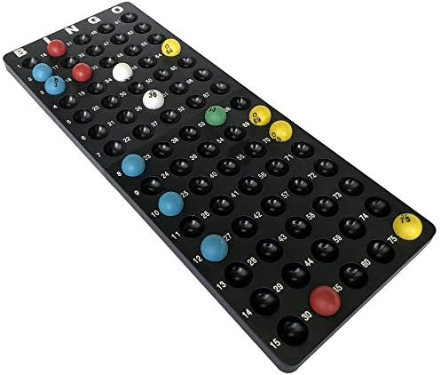Yuanhe Jumbo Bingo Game Set - 11 Inch Tall Metal Cage with Calling Board, 7/8" Bingo Balls, 500 Bingo Chips,100 Bingo Cards for Large Group Games …