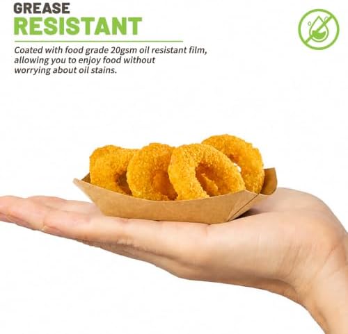 ZORRITA 200 Pack 1/4 Lb Mini Paper Food Trays