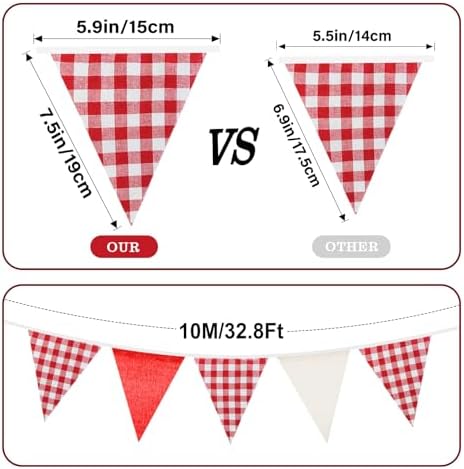 G2PLUS 32Ft Triangle Bunting Banner Pennant Garland Hanging Decorations