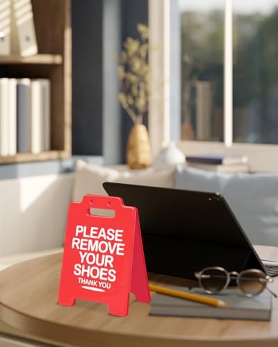 Funny Please Remove Your Shoes Desk Decor Sign Shoes Reminder Desk Sign