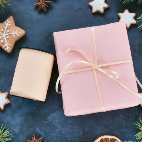 TONIFUL 500 Yards Nude Pink Curling Ribbon Balloon String Gift Wrapping