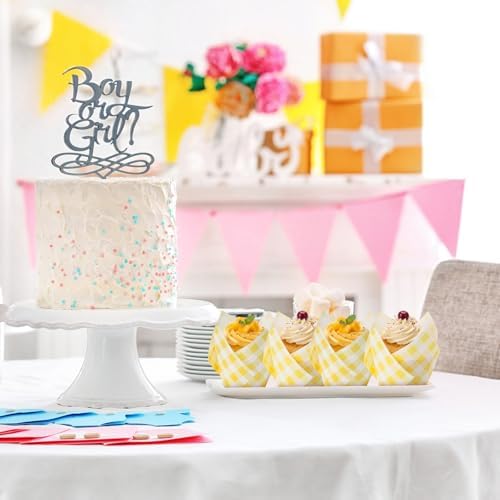 Maxdot 200 Pcs Yellow Gingham Tulip Cupcake Liners for Baking Plaid Paper Muffin Baking Cups Checkered Tulip Muffin Liners Wrappers for Bridal Baby Shower Wedding Birthday Party Decor