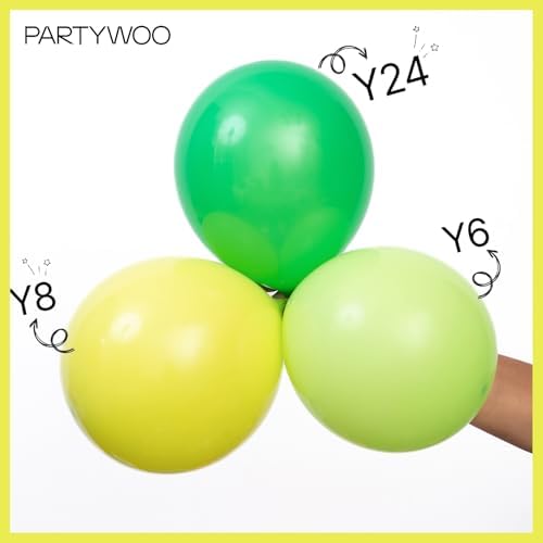 PartyWoo Lime Green Balloons 140pcs Light Pastel Kelly Green Color