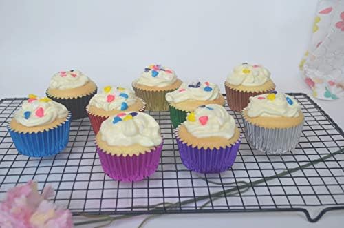 Shiny Gold Foil Cupcake Liners Standard Paper Baking Cups for Wedding, Party and More, 120-Count