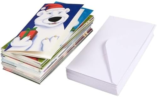 BEST PAPER GREETINGS Money Envelopes for Cash Gifts - 36 Pack, 3.6 x 7.25 In, Multicolor, 6 Designs - Money Cards & Gift Envelopes for Cash