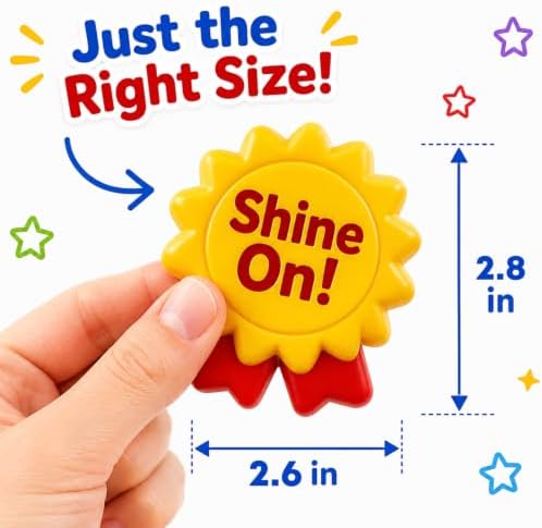 12 Pack Shine On Squishy Toys Bulk for Kids, Classroom Prize Toys, Treasure Box Rewards, Goodie Bag Stuffers, Carnival Game Prizes & Party Favors (Ribbon)