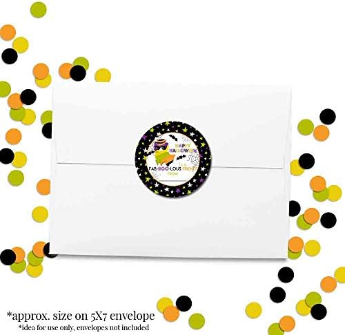 Halloween Llama Thank You Stickers, 40 Pack 2-Inch Fabulous Friend Labels, Spooky Party Favor & Envelope Seals by Amanda Creation