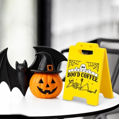 Halloween Decor Spooky Freshly Boo'd Coffee Desk Sign Coffee Bar Decor